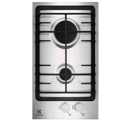 Electrolux EGG3322NVX Piano Cottura a Gas 2 Fuochi Piano in Acciaio Inox Grigio