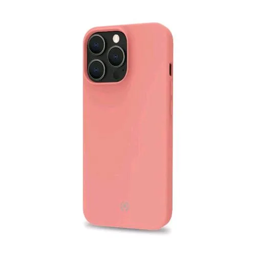 Celly Cromo Apple iPHONE 14 Pro Cover in Tpu con Rivesrimento in Silicone Soft Touch Blush Pink