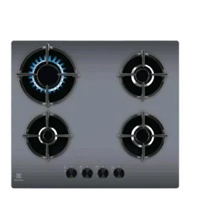 Electrolux EGG64272M Piano Cottura a Gas 60 cm 4 Fuochi Piano in Vetro Grigio