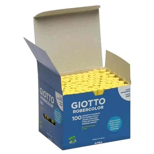 Giotto Robercolor Gessetti Tondi per Lavagna Colore Giallo Conf 100 Pz.