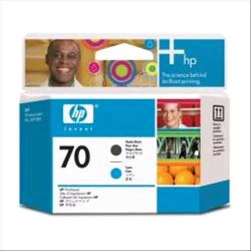 HP 70 Testina Inkjet Nero Opaco e Ciano