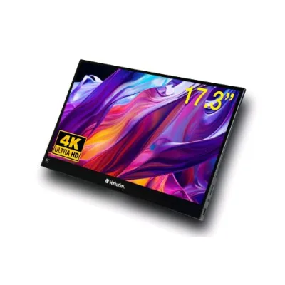Verbatim 32239 Monitor Portatile 17.3" 4K Ultra HD Touch Screen 3840 x 2160 6MS HDMI USB-C Nero