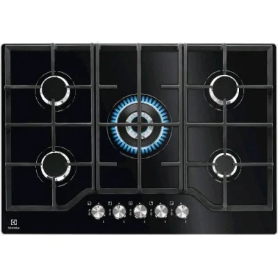 Electrolux EGG7536K Piano Cottura da Incasso a Gas 5 Fuochi 75cm Nero