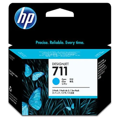 HP 711 Cartuccia Inkjet Ciano 3 pz 29ml