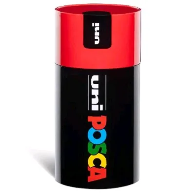Osama Posca Gift Box Rosso Pennarello Punta Tonda 2.5 mm Colori Assortiti Conf 18 Pz.