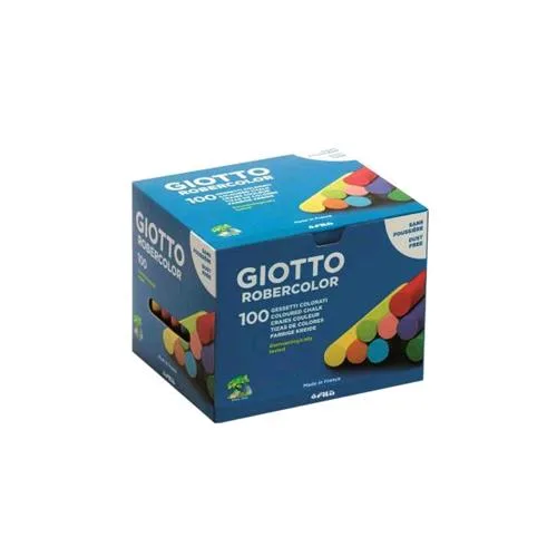 Giotto Robercolor Gessetti Tondi per Lavagna Colori Assortiti Conf 100 Pz.