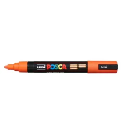 Osama Posca Marcatore Permanente a Tempera Punta Tonda 1.8/2.5 mm Arancione Conf 6 Pz.