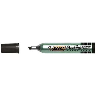 BIC Marking Onyx 1591 Marcatore Permanente Nero Punta a Scalpello 2.7 mm Conf 12 Pz.