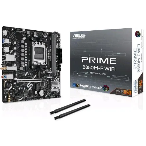 ASUS Prime B850M-F Aura Wi-Fi 6 AMD B850 Socket AM5 DDR5 Micro-ATX