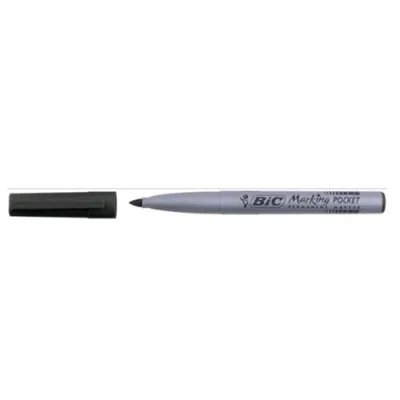BIC Marking Pocket Marcatore Permanente Nero Punta Tonda 1.10 mm Conf 12 Pz.