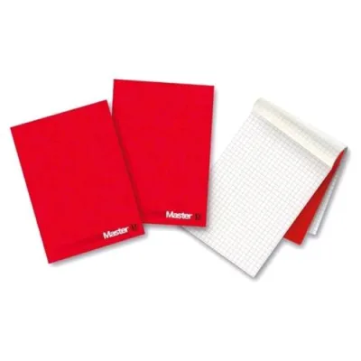 Pigna Master Blocco Collato A4 80 g Senza Rigatura Colore Rosso 90 Fogli Conf 5 Pz.