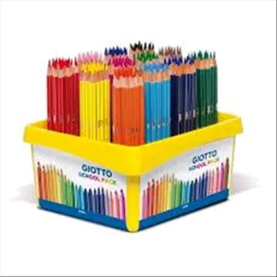 Giotto Schoolpack Stilnovo Bicolor Pastelli Bicolore Col. Assortiti Conf 192 Pz.