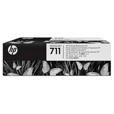HP 711 Kit Ricambio Testina Nero + Multicolor per Designjet T520 Eprinter da 610mm- T520 Eprinter 914mm Garanzia Italia (C1Q10A)