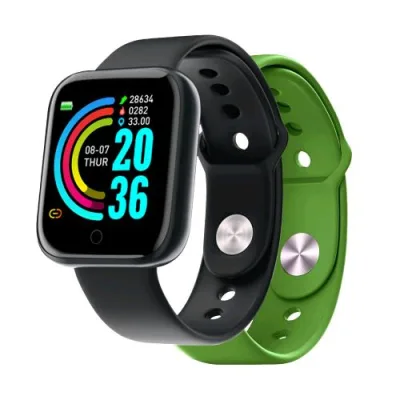 Celly Trainerbeat Smartwatch Summer Collection Bluetooth Notifiche e Musica da Smartphonr Frequenza Cardiaca Monitoraggio Fasi del Sonno IP67 con Cinturino di Ricambio Nero Verde
