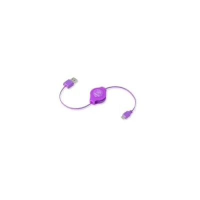 Retrak Cavo USB Retrattile 1 x M USB Tipo a 1 x M Micro USB 1 M Lilla Ordine Minimo 15 pz