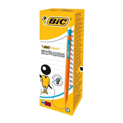 BIC Matic Strong Portamine 0.9 mm con 3 Mine Colori Assortiti Conf. 12 Pz.