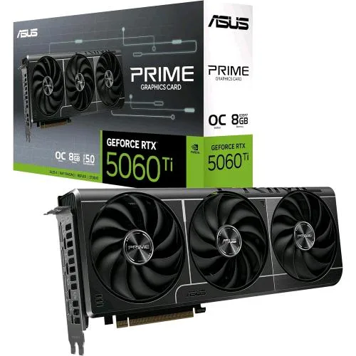 ASUS Prime Geforce RTX 5060 Ti Oc Edition 8GB GDDR7 DLSS4 Triple Fan PCI Express 5.0 - 1 x HDMI 3 x Displayport