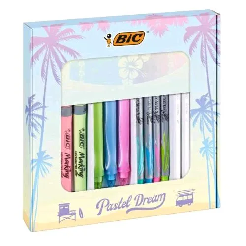 BIC MY Pastel Dream Set Scrittura Colori Assortiti Conf 15 Pz.