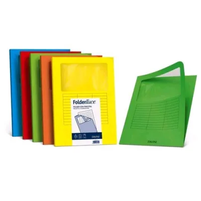 Cartotecnica Favini Luce e Acqua Cartelline C/Finestra in Cartone 310X220MM A4 Col.rosso Conf 10 Pz.