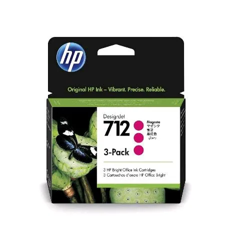 HP 712 Cartuccia Ink-Jet Confezione da 3 Magenta 29 ml