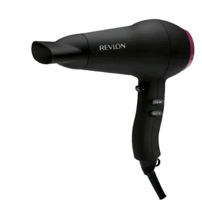 Revlon Fast & Light Hair Dryer Phon Asciugacapelli 2.000 W 2 Velocita' 3 Impostazioni di Calore Tecnologia Ionic Ceramic Grille Nero