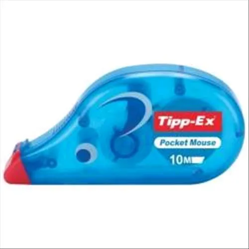 BIC Pocket Mouse Correttore a Nastro 4.2mm x 10m Colore Fusto Trasparente Conf 10 Pz.