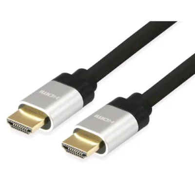 Equip Cavo HDMI 2.0 Highspeed con Ethernet 4K/60Hz Maschio-Maschio in Alluminio Connettori Placcati in Oro 7.5 m Nero