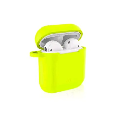 Celly Custodia per Box Airpod in Silicone Giallo