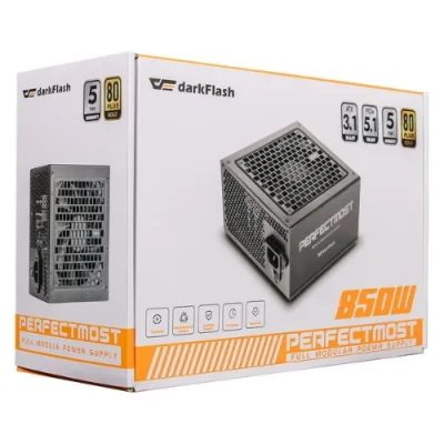 Darkflash PMT850 Alimentatore 850 W 80 Plus Gold Completamente Modulare Pcie 5.1 ATX 3.1 Nero