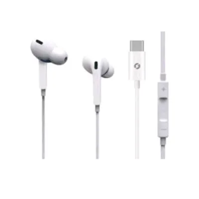 Igloo MM-56W Auricolari Stero Type-C con Tasto di Risposta White