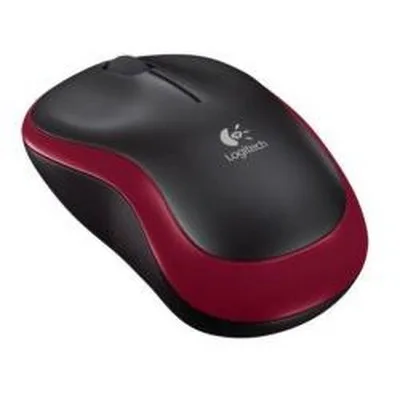 Logitech M185 Mouse Ottico Wireless Nero Rosso