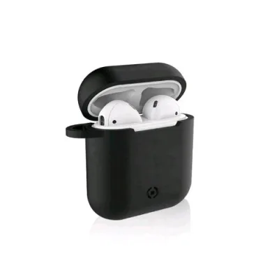 Celly Custodia per Box Airpod in Silicone Nero