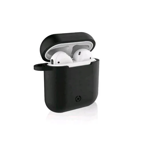 Celly Custodia per Box Airpod in Silicone Nero