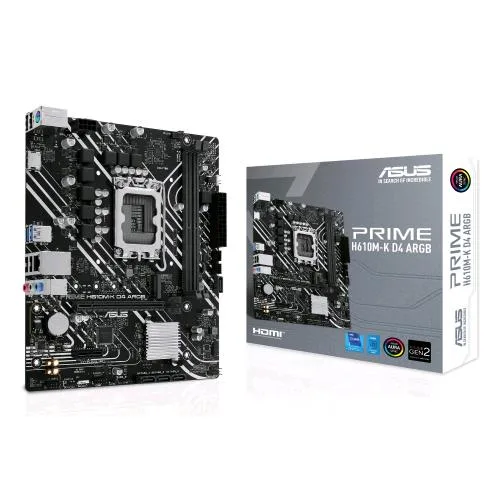 ASUS Prime H610M-K D4 ARGB Aura Sync Intel H610 Lga 1700 Micro ATX