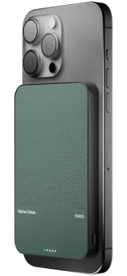 POWER BANK 5000MAH QI2 CLASSIC GRN USB-C NATIVE UNION MAGSAFE GREEN