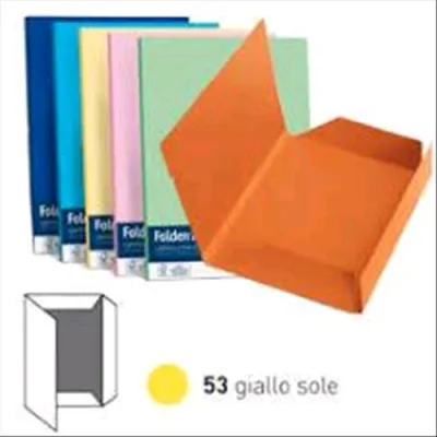 Cartotecnica Favini Luce Eacqua Cartelline 3 Lembi in Cartoncino 245X345MM Col.giallo Sole Conf 25 Pz.
