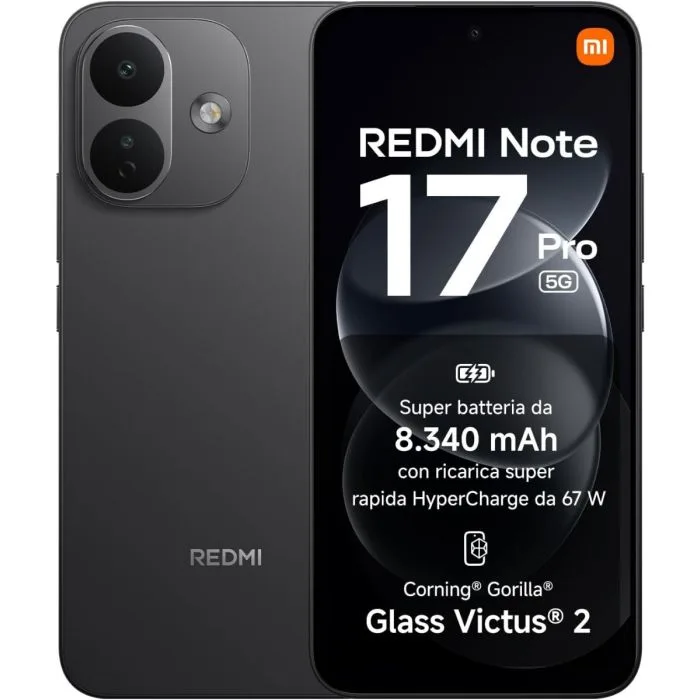 Xiaomi Redmi Note 17 Pro 5G Dual SIM 6.83" Octa Core 512GB RAM 8GB 5G Italia Black