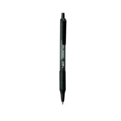 BIC Softfeel Clic Penna a Sfera Inchiostro Nero Punta Media Colore Fusto Nero Conf. 12 Pz.