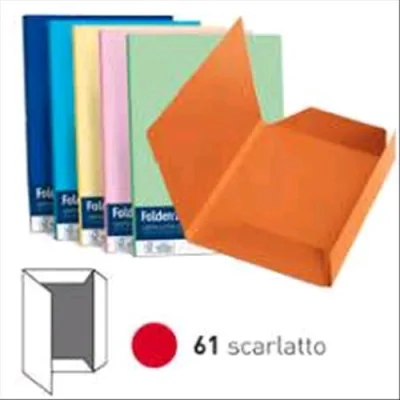 Cartotecnica Favini Luce Eacqua Cartelline 3 Lembi in Cartoncino 245X345MM Col.rosso Scarlatto Conf 25 Pz.