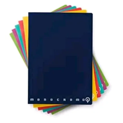 Pigna Maxi Monocromo Quaderno Punto Metallico 80 g 210X297 mm A4 46 Fogli a Quadretti 4M Colori Assortiti Conf 6 Pz.
