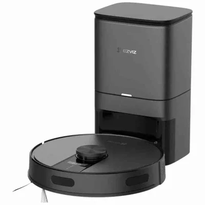 Ezviz RE4 Plus Robot Aspirapolvere Lavapavimenti 4000PA con Svuotamento Automatico Navigazione Lidar e Anticaduta Wi-Fi Nero