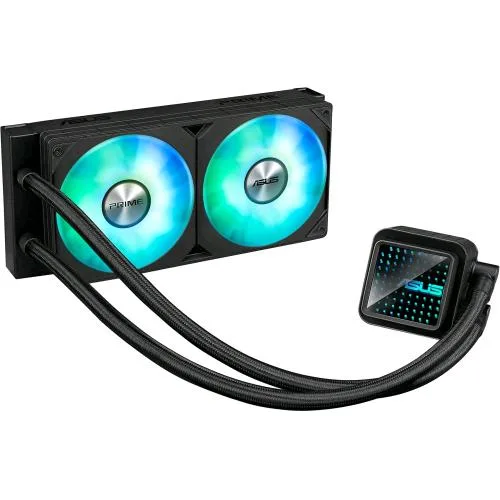 ASUS Prime LC 240 ARGB CPU Liquid Cooler Dissipatore a Liquido All-in-One Due Ventole con LED ARGB e Illuminazione Aura, 40cm di Tubi, Intel 1700/1200/115X AMD AM5/AM4 Nero