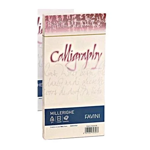 Cartotecnica Favini Millerighe 25 Buste 11X22 100 g Colore Avorio