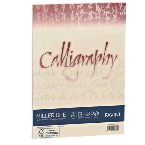 Cartotecnica Favini Millerighe 50 Fogli A4 100 g Colore Avorio