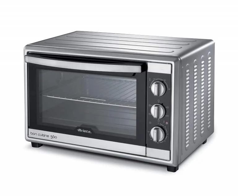Ariete Bon Cuisine 560 Forno Elettrico Ventilato 56L Girarrosto 6 Funzioni di Cottura 2.200W Colore Silver/Nero