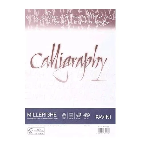 Cartotecnica Favini Millerighe 50 Fogli A4 200 g Colore Bianco