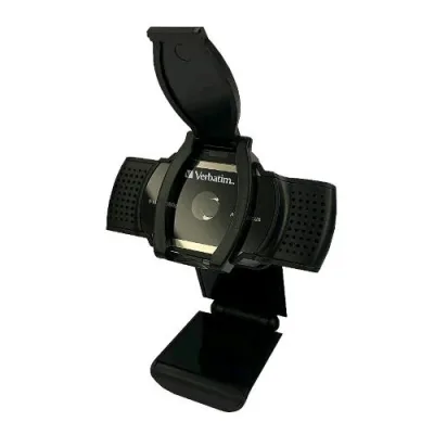 Verbatim Awc-01 Web Cam Full HD 2K Autofocus 30 FPS Microfono USB 2.0 Otturatore di Protezione Privacy Nero