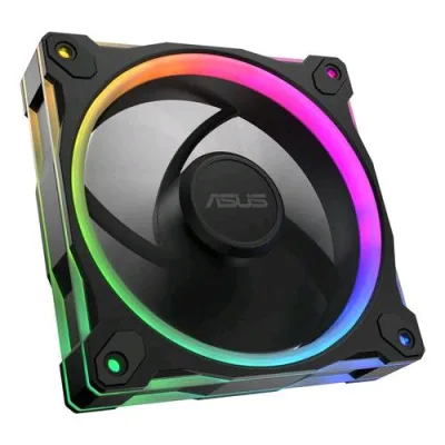 ASUS Prime MR120 ARGB Ventola per Case da 120 mm Spessore Telaio 28 cm 20 LED ARGB Compatibili con Aura Sync per Illuminazione da Entrambi I Lati Massimo 21 dB di Rumore Nero