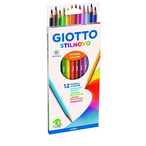 Giotto Stilnovo Pastello 3.3 mm Colori Assortiti Conf 12 Pz.