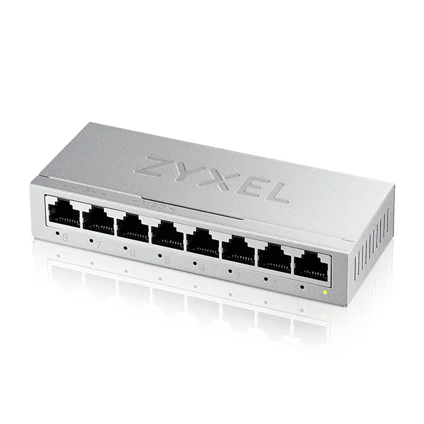 SWITCH 8P GIGABIT ZYXEL METAL CASE 16 GBPS UNMANAGED 8X10/100/1000